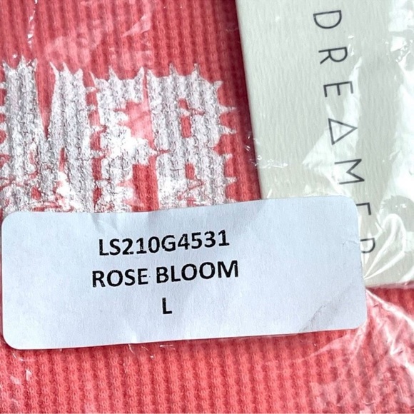 Daydreamer Records Amplified Thermal Crop Top Pink Size Large - Picture 13 of 14